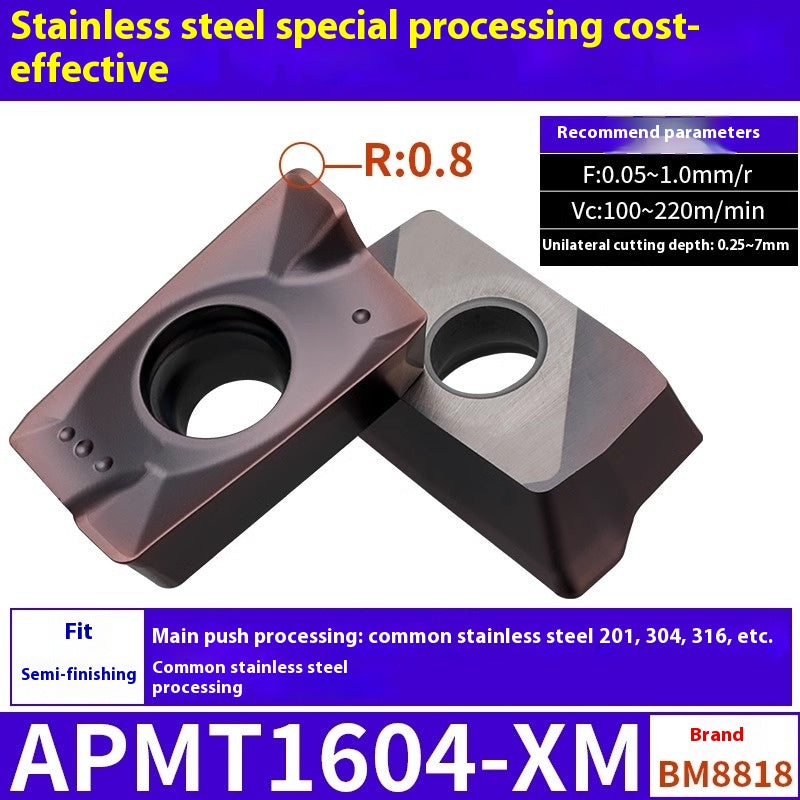 6008 CNC Milling Inserts APMT1135 Milling Blade 1604 Milling Head for Aluminum Alloy R0.8 Coated Rough Milling Machine Tool Pellets Shandong Denso Pricision Tools Co.,Ltd.